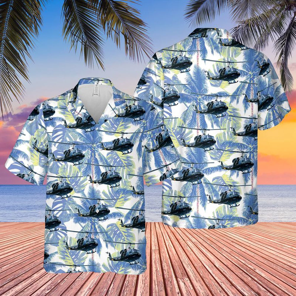 Us Navy Hawaiian Shirt, US Navy Bell UH-1N Twin Huey Hawaiian Shirt, Military Hawaiian Shirt