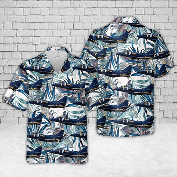 Us Navy Hawaiian Shirt, US Navy Blue Angels Douglas A-4F Skyhawks Hawaiian Shirt, Military Hawaiian Shirt