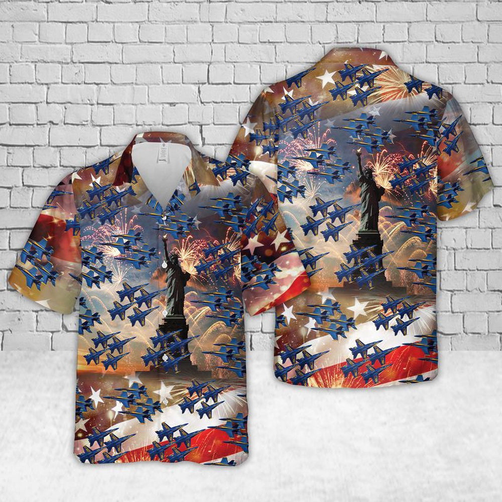 Us Navy Hawaiian Shirt, US Navy Blue Angels Hawaiian Shirts, Military Hawaiian Shirt