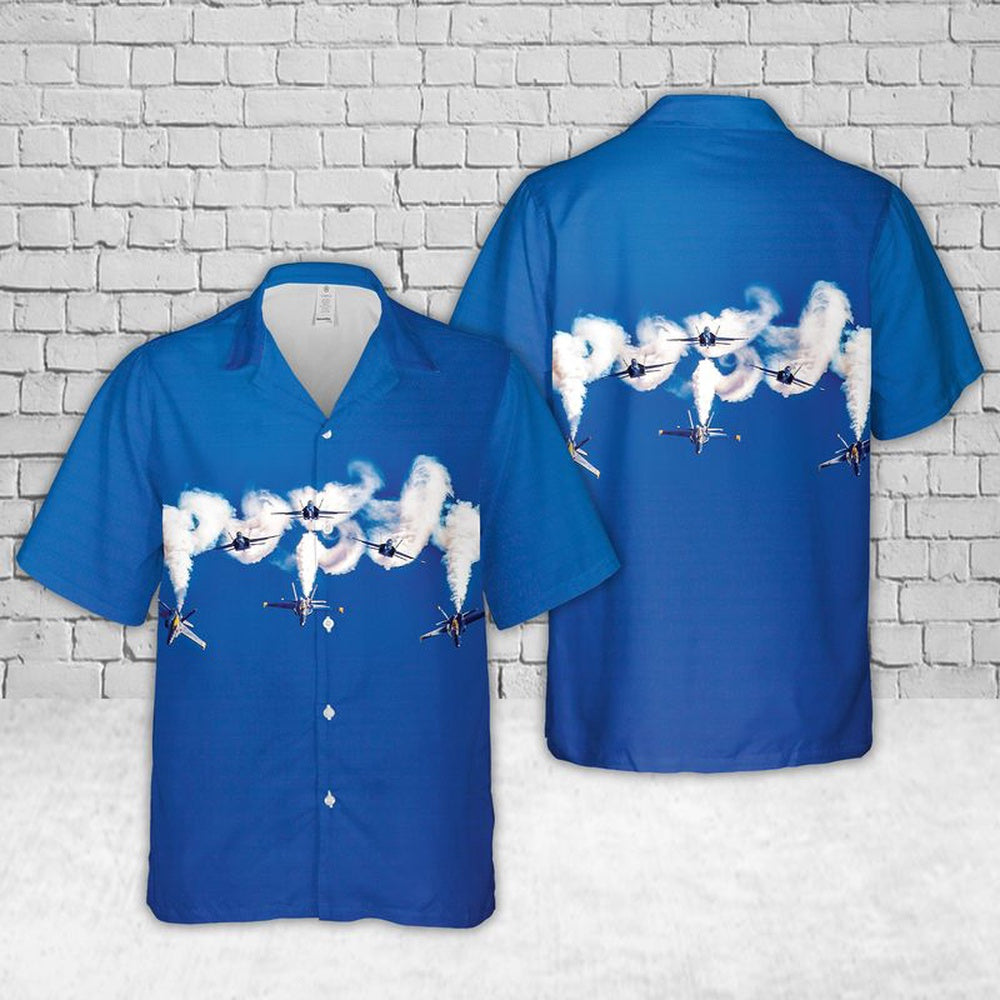 Us Navy Hawaiian Shirt, US Navy Blue Angels Show Hawaiian Shirt, Military Hawaiian Shirt