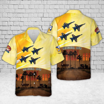 Us Navy Hawaiian Shirt, US Navy Blue Angels Tampa Bay AirFest Hawaiian Shirt, Military Hawaiian Shirt