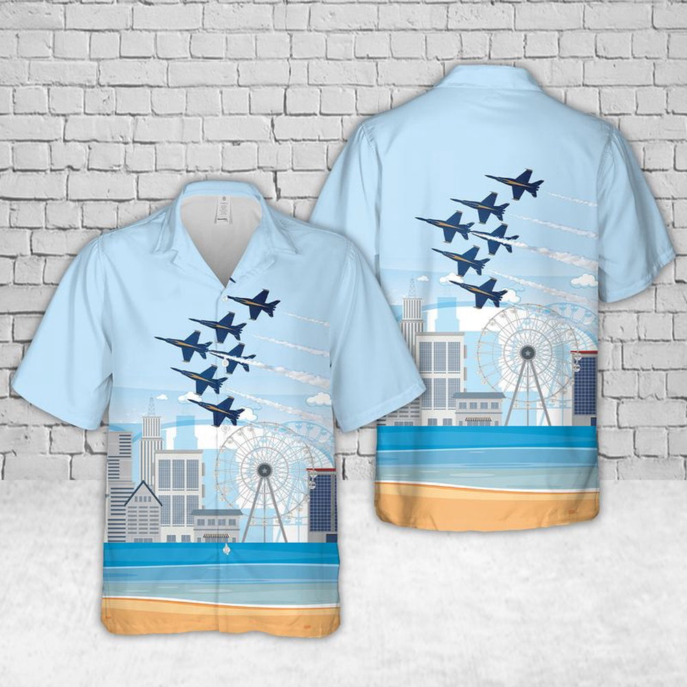 Us Navy Hawaiian Shirt, US Navy Blue Angels Veteran Hawaiian Shirt, Military Hawaiian Shirt
