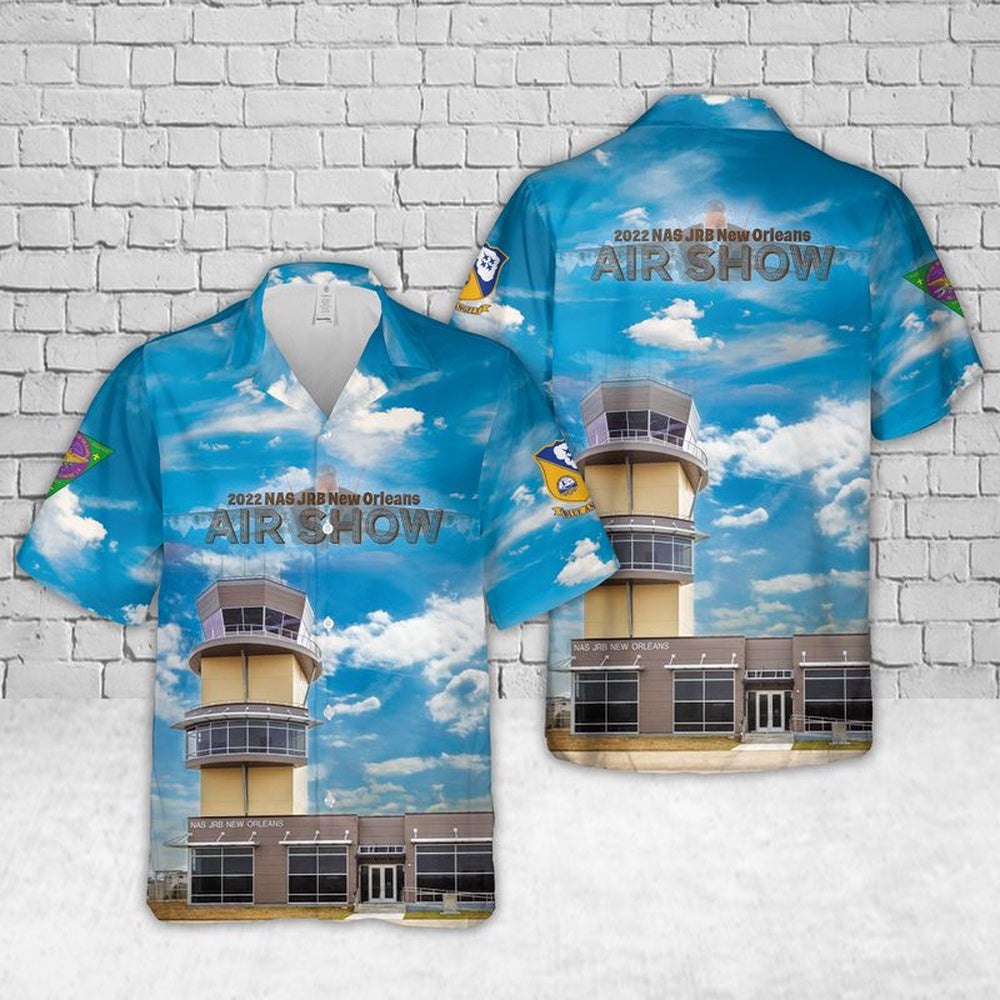 Us Navy Hawaiian Shirt, US Navy Blue Angles New Orleans Air Show Hawaiian Shirt, Military Hawaiian Shirt