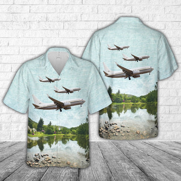 Us Navy Hawaiian Shirt, US Navy Boeing C-40A Clipper (737-7AFC) Hawaiian Shirt, Military Hawaiian Shirt