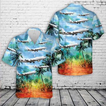 Us Navy Hawaiian Shirt, US Navy Boeing E-6B Mercury VQ-3 Ironman Hawaiian Shirt, Military Hawaiian Shirt