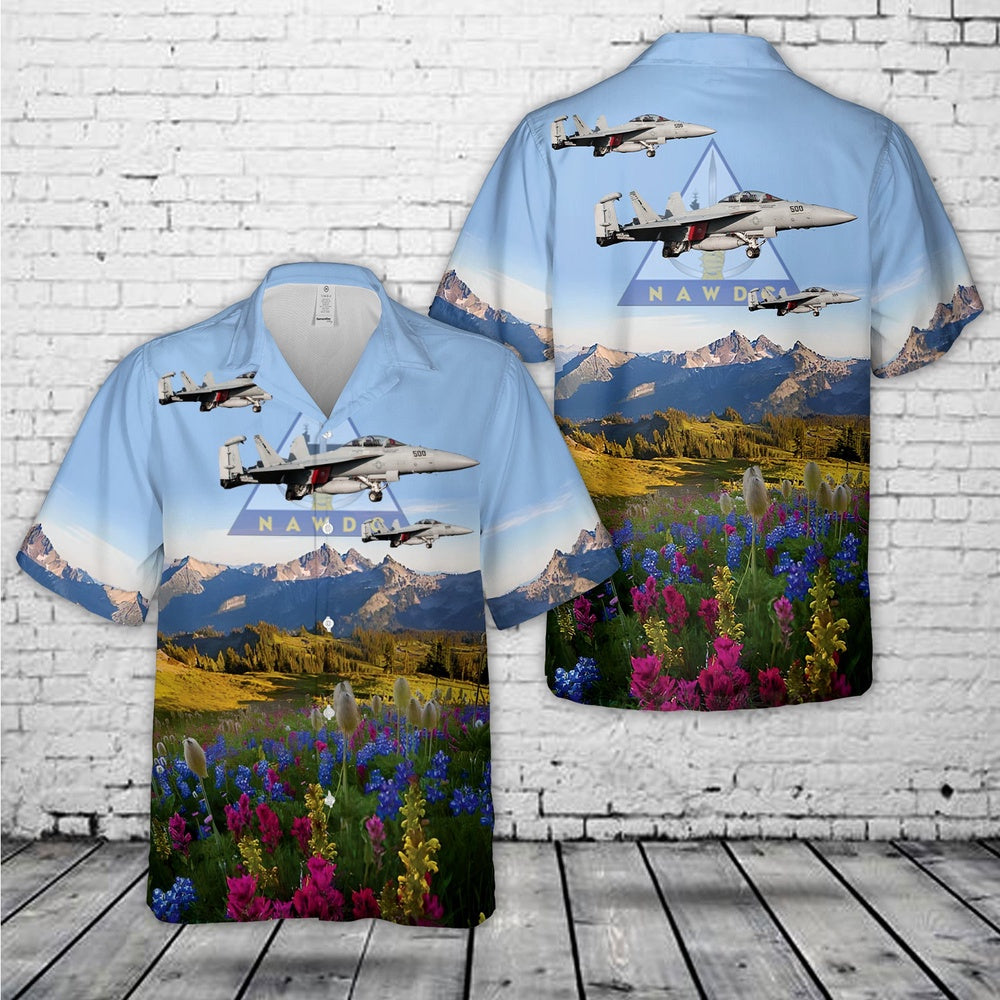Us Navy Hawaiian Shirt, US Navy Boeing EA-18G Growler Of Naval Aviation Warfighting Development Center NAWDC (HAVOC) Hawaiian Shirt