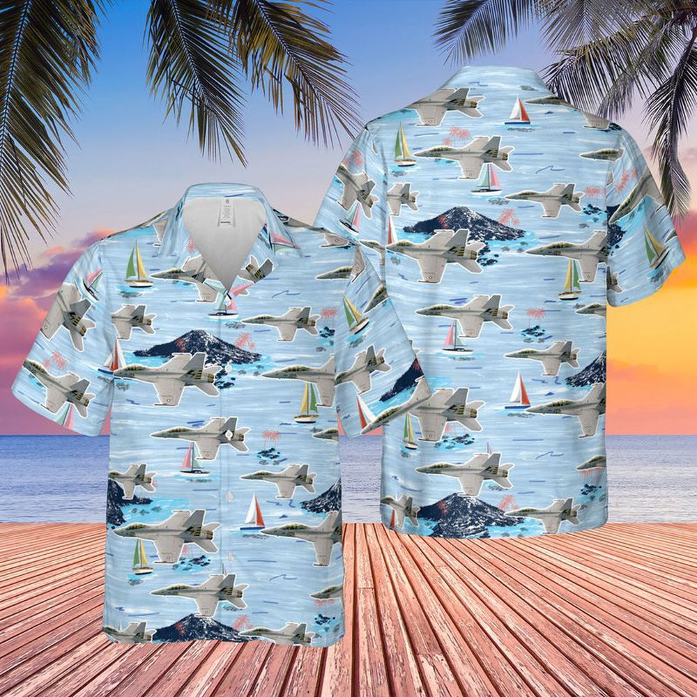 Us Navy Hawaiian Shirt, US Navy Boeing FA-18F Super Hornet Green Hornet Hawaiian Shirt, Military Hawaiian Shirt