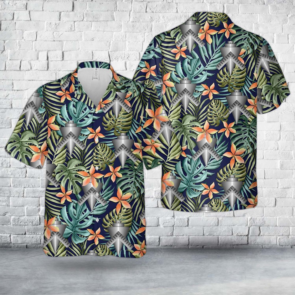 Us Navy Hawaiian Shirt, US Navy Builder BU Hawaiian Shirt, Military Hawaiian Shirt