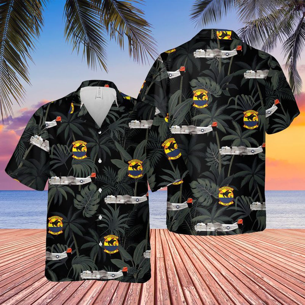 Us Navy Hawaiian Shirt, US Navy C-2A Greyhound VRC-40 Rawhides Hawaiian Shirt, Military Hawaiian Shirt