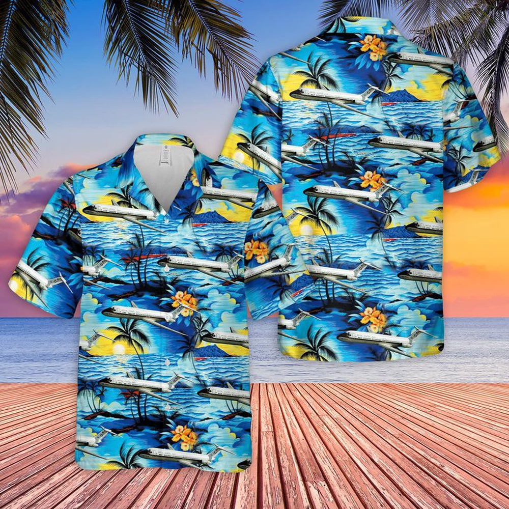 Us Navy Hawaiian Shirt, US Navy C-9B Skytrain II Hawaiian Shirt, Military Hawaiian Shirt