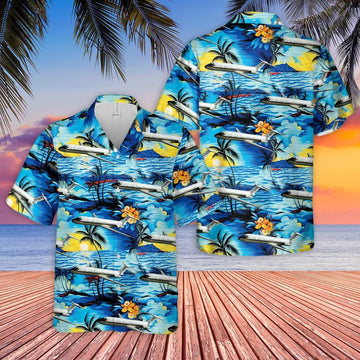 Us Navy Hawaiian Shirt, US Navy C-9B Skytrain II Hawaiian Shirt, Military Hawaiian Shirt