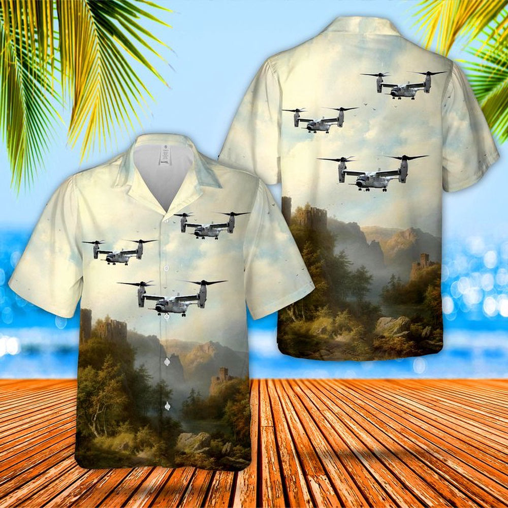 Us Navy Hawaiian Shirt, US Navy CMV-22B Osprey Hawaii Shirt, Military Hawaiian Shirt
