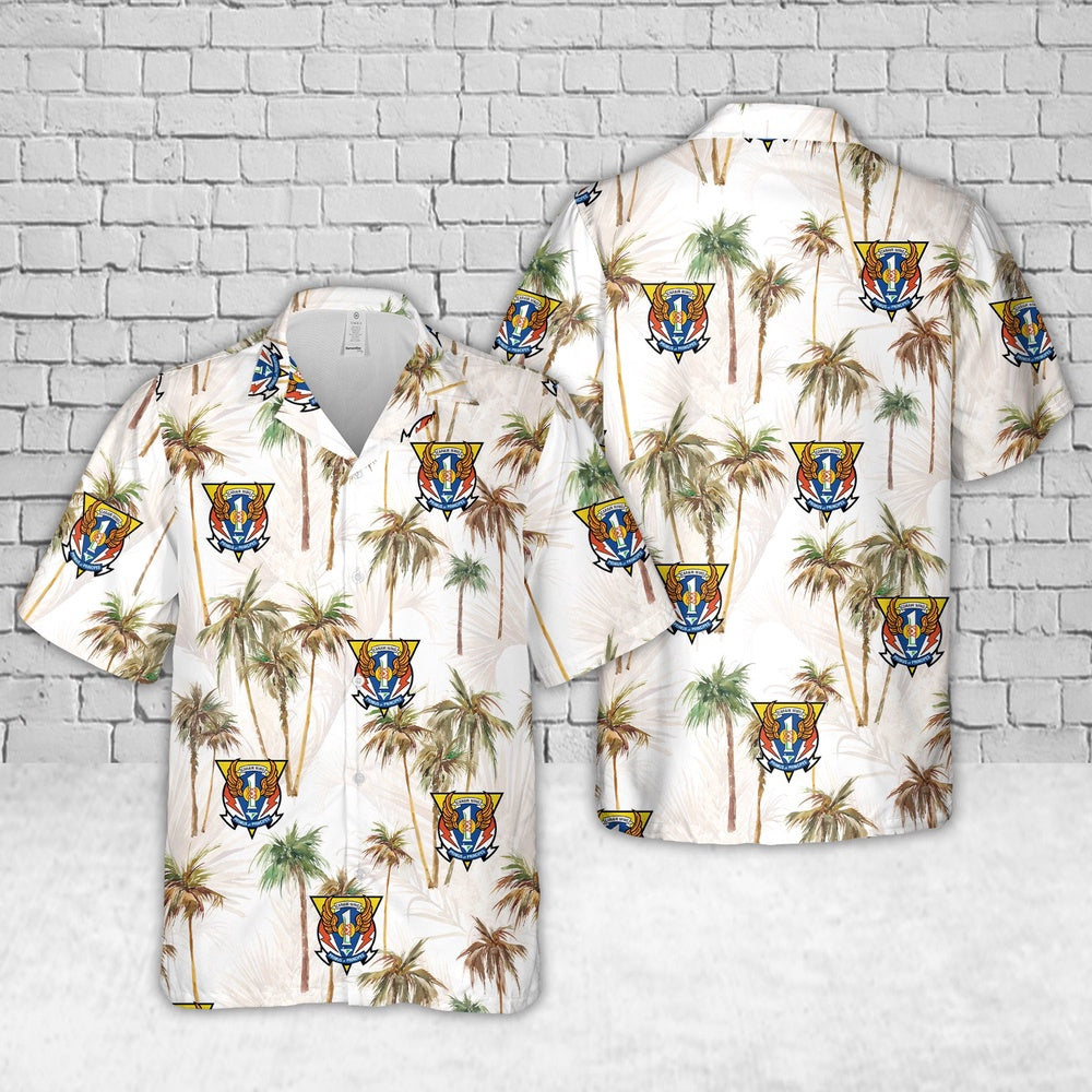 Us Navy Hawaiian Shirt, US Navy Carrier Air Wing One (CVW-1) Hawaiian Shirt, Military Hawaiian Shirt