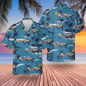 Us Navy Hawaiian Shirt, US Navy Cessna AT-17 Bobcat Hawaiian Shirt, Military Hawaiian Shirt