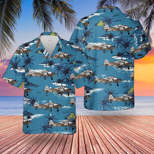 Us Navy Hawaiian Shirt, US Navy Cessna AT-17 Bobcat Hawaiian Shirt, Military Hawaiian Shirt