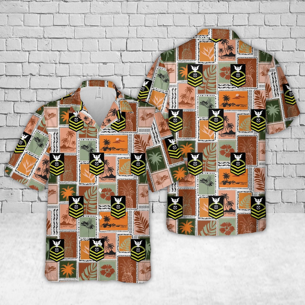 Us Navy Hawaiian Shirt, US Navy Chief Petty Officer Rank Hawaiian Shirt, Military Hawaiian Shirt