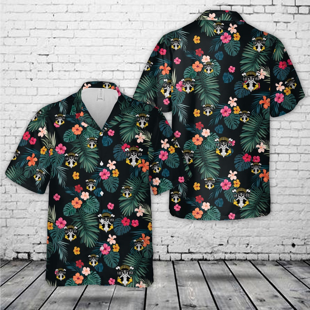 Us Navy Hawaiian Shirt, US Navy Chief Skull and Cross bones Backbone anchor 1893 Hawaiian Shirt, Military Hawaiian Shirt