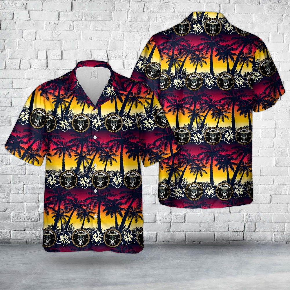 Us Navy Hawaiian Shirt, US Navy Chief USS Jackson LCS-6 USA Goat Locker 1893 CPO Hawaiian Shirt, Military Hawaiian Shirt