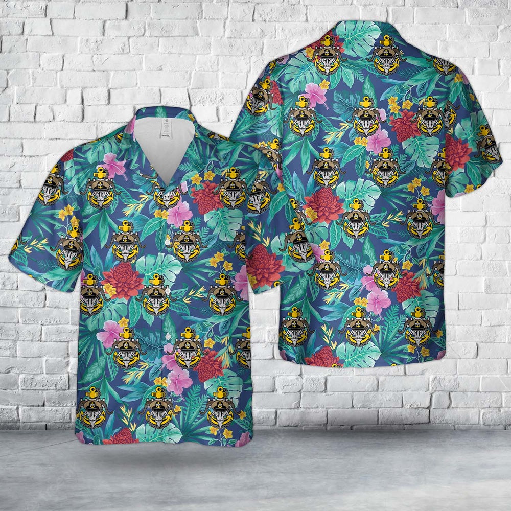 Us Navy Hawaiian Shirt, US Navy Chief with Goat head anchor Hawaiian Shirt, Military Hawaiian Shirt