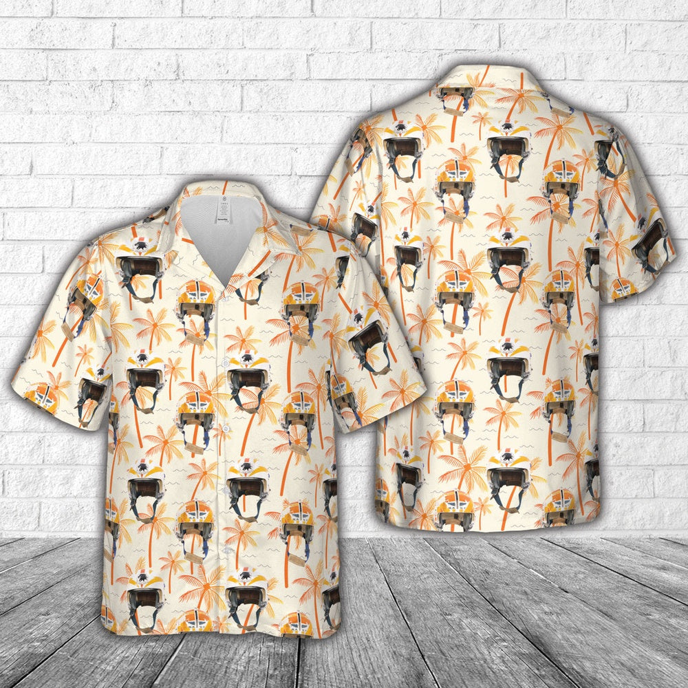 Us Navy Hawaiian Shirt, US Navy Cold War era APH-6 Flight Helmets Lot of 2 VAW-113 Hawaiian Shirt, Military Hawaiian Shirt