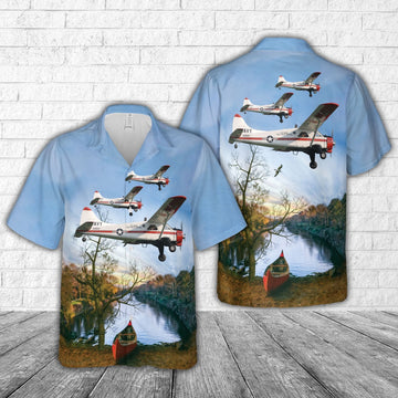 Us Navy Hawaiian Shirt, US Navy De Havilland Canada U-6A Beaver (DHC-2) Hawaiian Shirt, Military Hawaiian Shirt