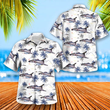 Us Navy Hawaiian Shirt, US Navy Douglas F4D-1 Skyray Hawaiian Shirt, Military Hawaiian Shirt