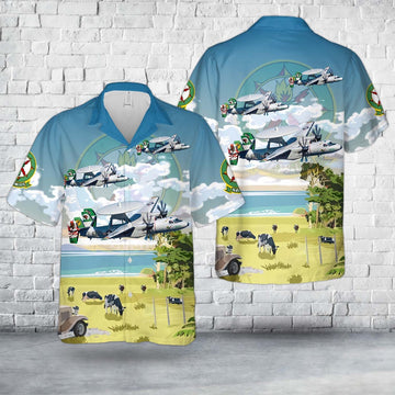 Us Navy Hawaiian Shirt, US Navy E-2C Hawkeye VAW-115 Liberty Bells Hawaiian Shirt, Military Hawaiian Shirt