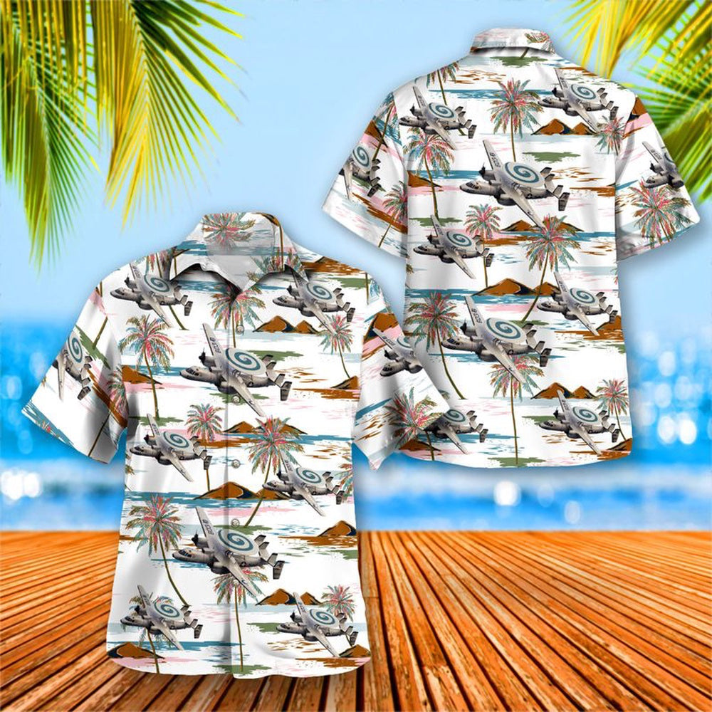 Us Navy Hawaiian Shirt, US Navy E-2C Scewtops Hawaiian Shirt, Military Hawaiian Shirt