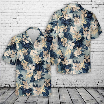 Us Navy Hawaiian Shirt, US Navy E-6 Petty Officer 1st Class Hawaiian Shirt, Military Hawaiian Shirt