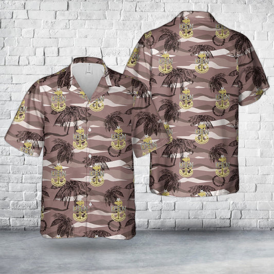 Us Navy Hawaiian Shirt, US Navy E-8 Senior Chief Petty Officers Anchor Hawaiian Shirt, Military Hawaiian Shirt