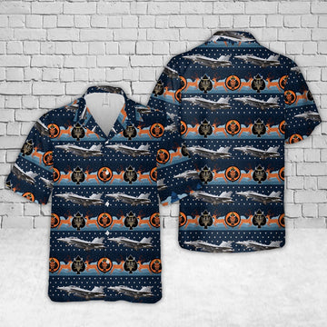 Us Navy Hawaiian Shirt, US Navy EA-18G Growler Of VAQ-144 “Main Battery Christmas Hawaiian Shirt, Military Hawaiian Shirt