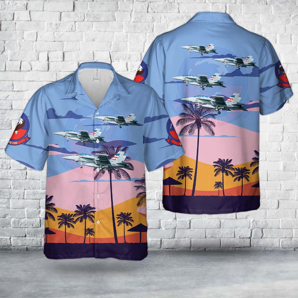 Us Navy Hawaiian Shirt, US Navy EA-18G Of VAQ-140 Patriots Hawaiian Shirt, Military Hawaiian Shirt