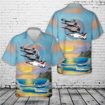 Us Navy Hawaiian Shirt, US Navy EA-6B, FA-18E, FA-18C and T-45 Of Air Test and Evaluation Squadron 23 (VX-23) Hawaiian Shirt