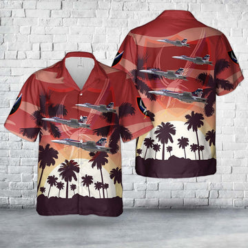 Us Navy Hawaiian Shirt, US Navy FA-18E Super Hornet Of VFA-136 Knighthawks Hawaiian Shirt, Military Hawaiian Shirt