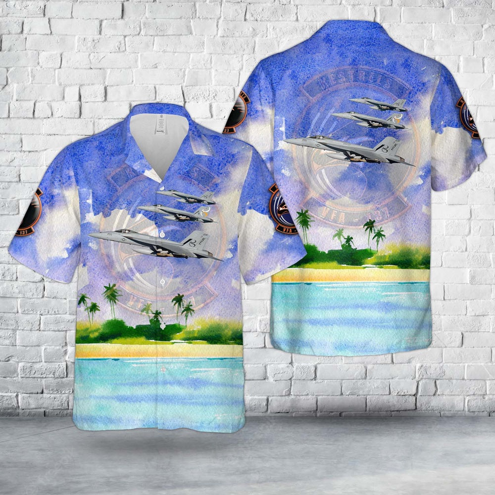 Us Navy Hawaiian Shirt, US Navy FA-18E Super Hornet Of VFA-137 Kestrels Hawaiian Shirt, Military Hawaiian Shirt