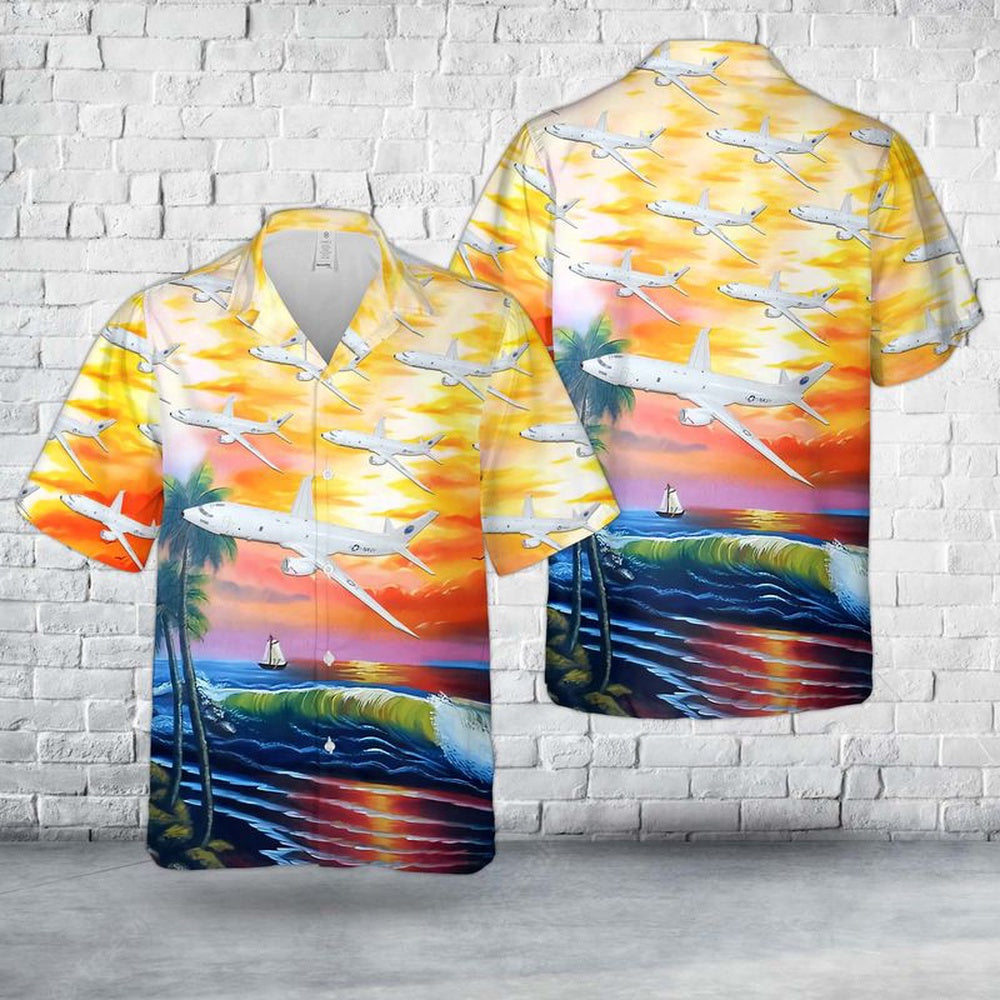 Us Navy Hawaiian Shirt, US Navy Fleet Support Team P-8 Poseidon Hawaiian Shirt, Military Hawaiian Shirt