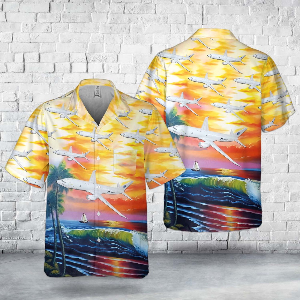 Us Navy Hawaiian Shirt, US Navy Fleet Support Team P-8 Poseidon Pocket Hawaiian Shirt, Military Hawaiian Shirt