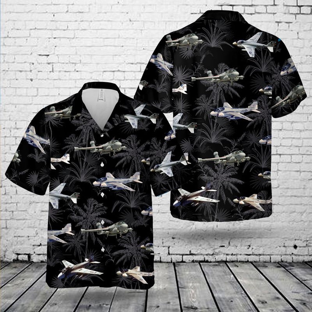 Us Navy Hawaiian Shirt, US Navy Grumman A-6 Intruder Hawaiian Shirt, Military Hawaiian Shirt