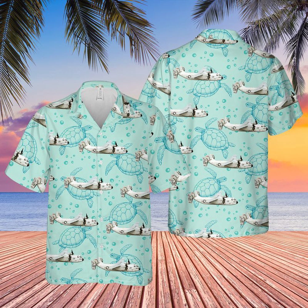 Us Navy Hawaiian Shirt, US Navy Grumman C-2A Greyhound Of VRC-50 Hawaiian Shirt, Military Hawaiian Shirt