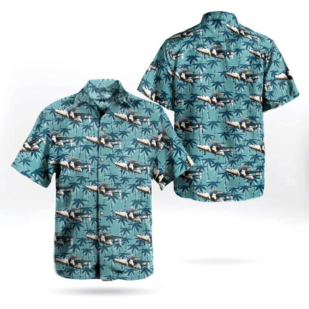Us Navy Hawaiian Shirt, US Navy Grumman E-2C Hawkeye Hawaiian Shirt, Military Hawaiian Shirt