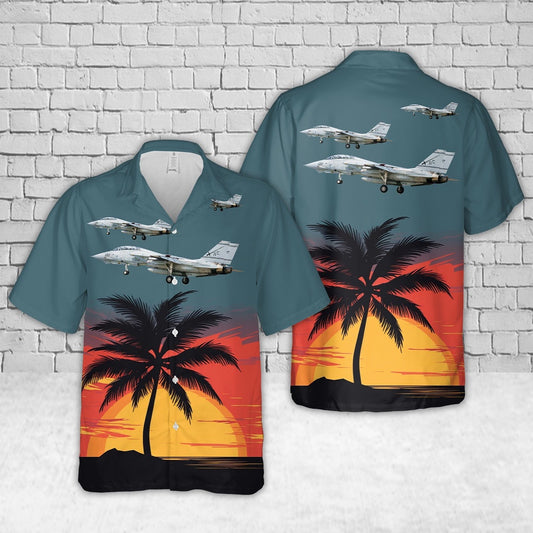 Us Navy Hawaiian Shirt, US Navy Grumman F-14B Tomcat VF-32 Swordsmen 162692  AC-102 (cn 538) Hawaiian Shirt