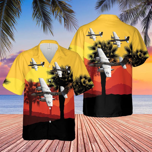 Us Navy Hawaiian Shirt, US Navy Grumman F7F Tigercat Hawaiian Shirt, Military Hawaiian Shirt