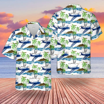 Us Navy Hawaiian Shirt, US Navy Grumman TBM-3R Avenger Of VR-21 Hawaiian Shirt, Military Hawaiian Shirt