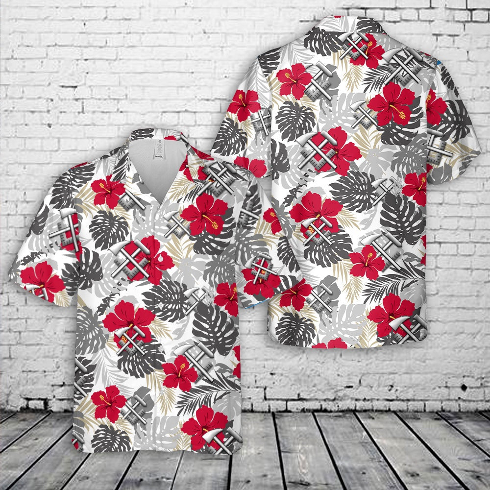 Us Navy Hawaiian Shirt, US Navy Hull maintenance technician (HT) Hawaiian Shirt, Military Hawaiian Shirt