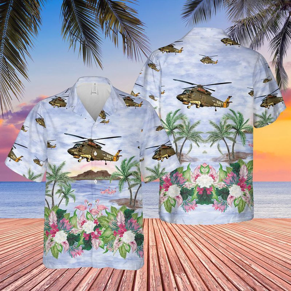 Us Navy Hawaiian Shirt, US Navy Kaman SH-2G Super Seasprite Hawaiian Shirt, Military Hawaiian Shirt