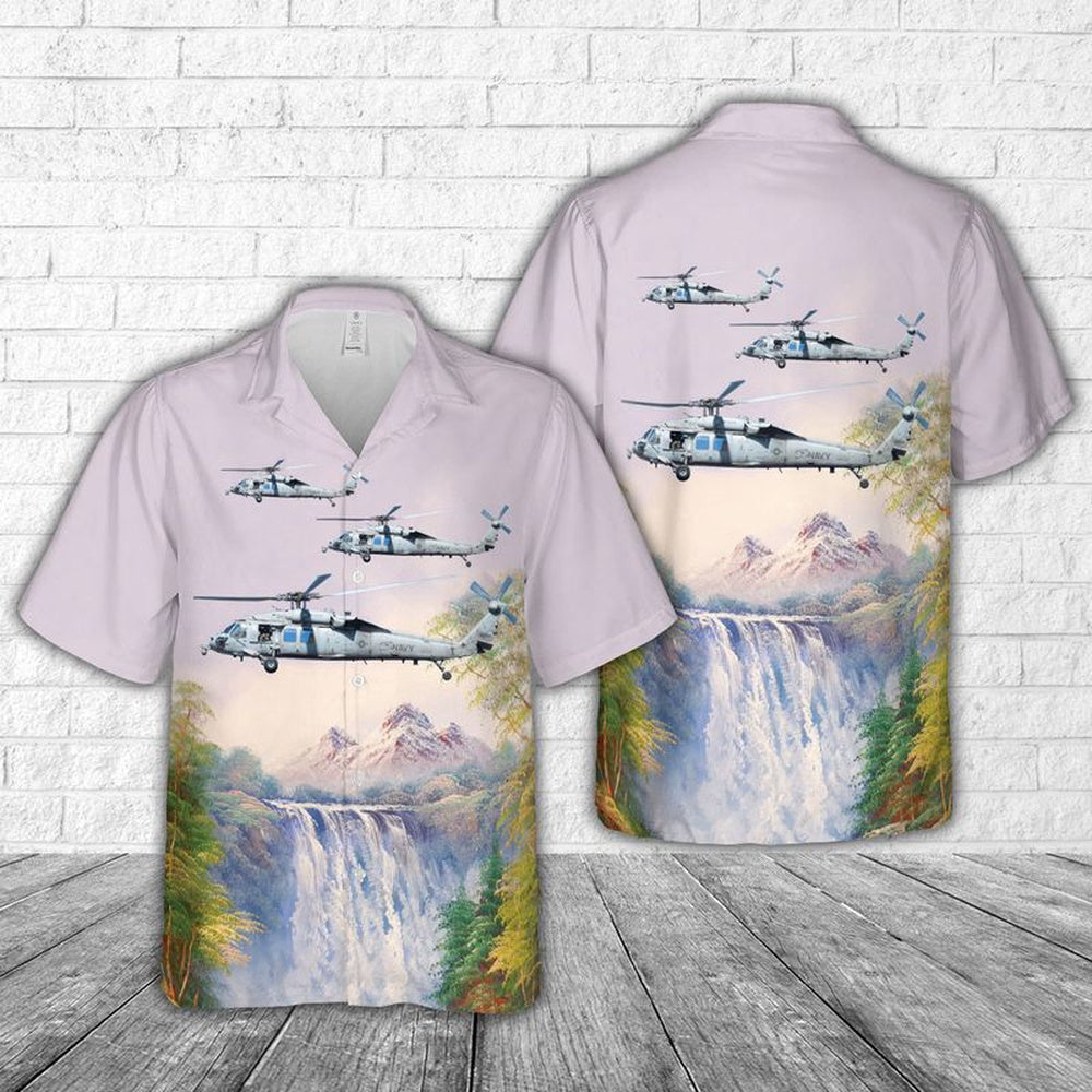 Us Navy Hawaiian Shirt, US Navy Knight Hawk helicopter Hawaiian Shirt, Military Hawaiian Shirt