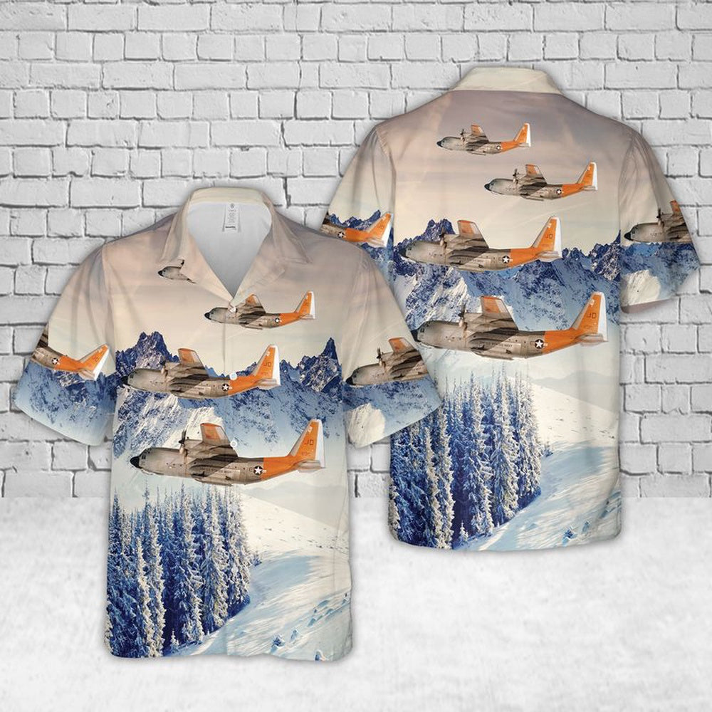 Us Navy Hawaiian Shirt, US Navy LC -130 Hercules Of VXE-6 The Puckered Penguins Hawaiian Shirt, Military Hawaiian Shirt