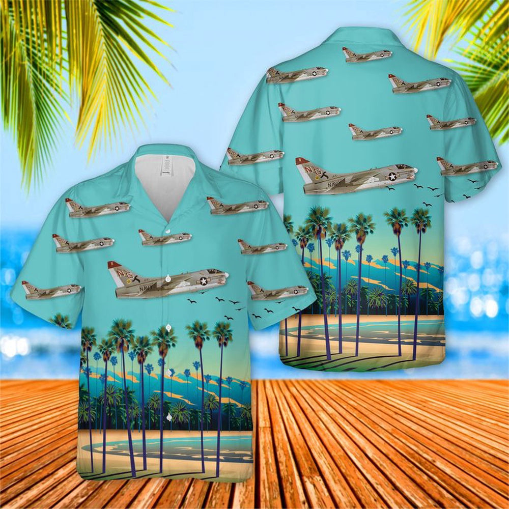 Us Navy Hawaiian Shirt, US Navy LTV A-7E Corsair II Of VA-147 Argonauts Hawaiian Shirt, Military Hawaiian Shirt