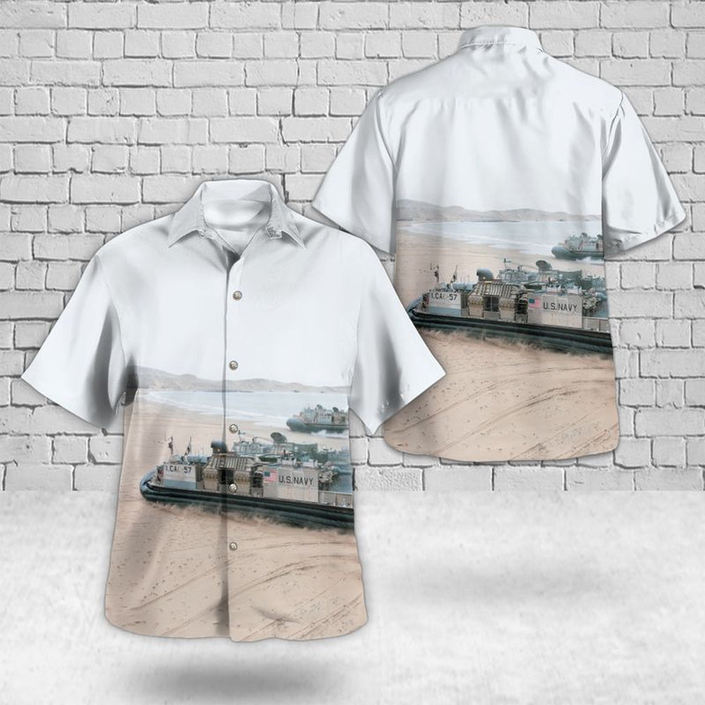 Us Navy Hawaiian Shirt, US Navy Landing Craft Air Cushion Hawaiian Shirt, Military Hawaiian Shirt