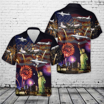 Us Navy Hawaiian Shirt, US Navy Lockheed EP-3E ARIES II, 4th Of July Hawaiian Shirt, Military Hawaiian Shirt